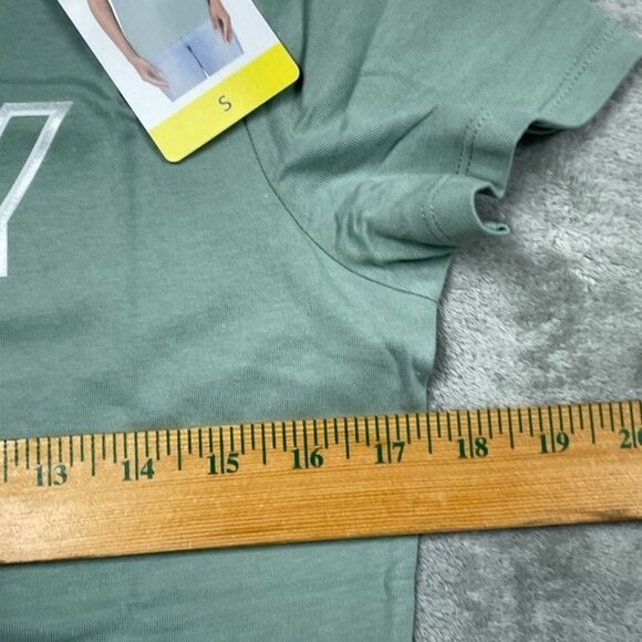DKNY Sport Womens Green Logo T-Shirt Size Small d0038 - Picture 4 of 7